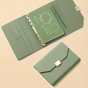 A5 Business Office Notebook with Tri-Fold Design, Fashionable Loose-Leaf Notebook Ideal as a Refined Gift for Loved Ones