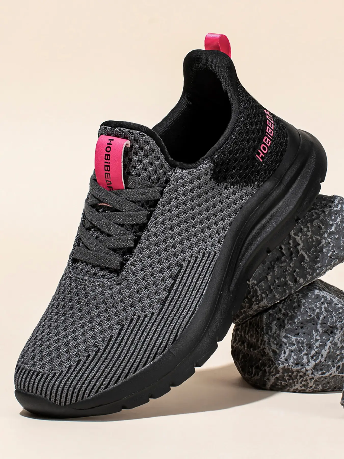HOBIBEAR Women's Activecushion Walking Shoes, Breathable Non-Slip Tennis Gym Workout Sneakers, Athletic Cushioned Running Shoes for Running and Cross Training, Comfortable Exercise Footwear, Runner Athletic Shoe