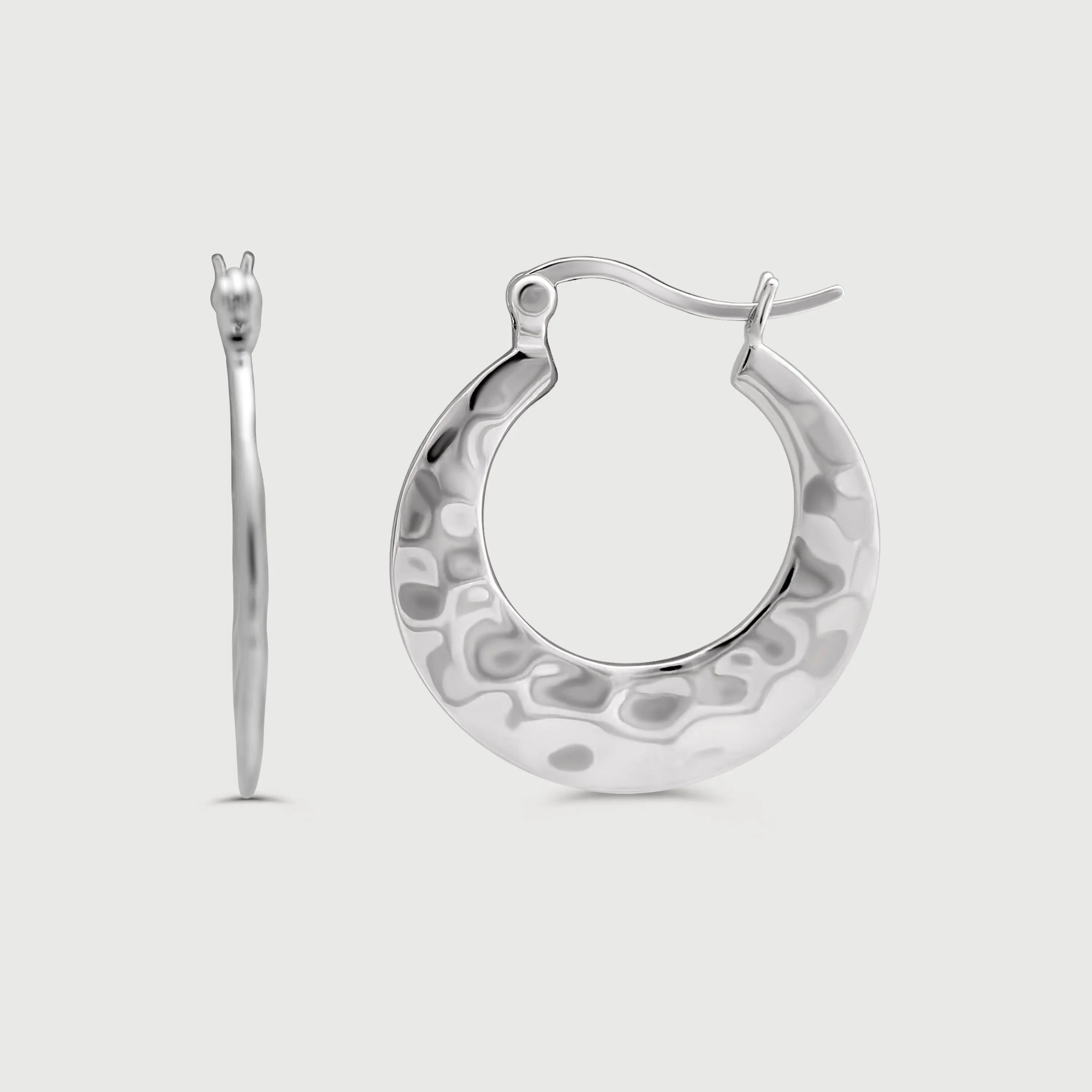 Hammered Hoop Earrings