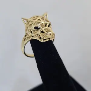 Anillo 586 pantera Gold plated