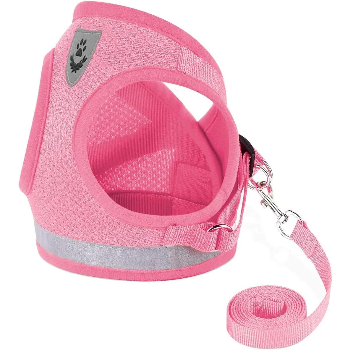 Cat Harnesses and Puppy Harness with Leashes Set, Escape Proof Cat Harness, Adjustable Reflective Soft Mesh Vest Fit Puppy Kitten Rabbit Ferrets's Outdoor Harness