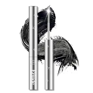 Erinde Black Washable Metal Mascara, Waterproof Iron Wand Mascara, Brushless Metal Wand, Super Voluming Lash Extensions, Long Lasting Smudge-Proof No Flaking Tint