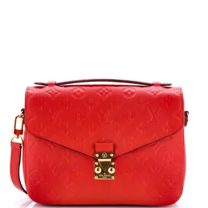 Pre-owned Louis Vuitton material Messenger Bags Pochette Metis Monogram Empreinte Leather by Rebag