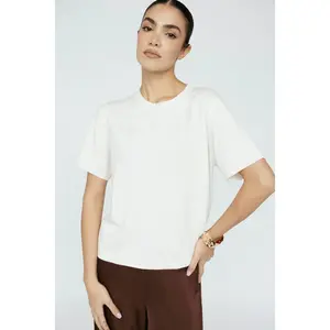 AM Cashmere Blend Tee in Ivory