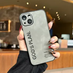 Suitable for iPhone 16 15 14 13 Pro Max high-end retro leather Bible prayer passage phone case, iPhone 16 15 Plus devout Jesus Christ male and female phone case