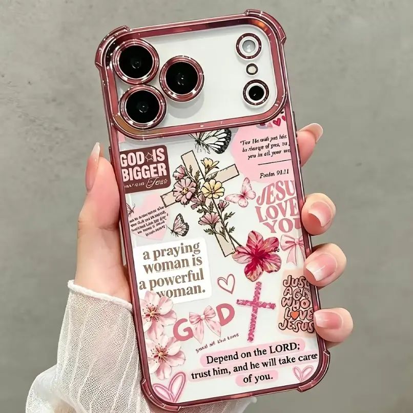 Y2K Sweet & Edgy Floral Butterfly Clear Phone Case, Electroplated Bumper Frame Air Cushion Shockproof Corners, Aesthetic Girly Protective Cover for iphone 17 16 15 14 13 12 11 pro max pro plus 17 Air XS Max X & Samsung Galaxy S26 S25 S24 S23 S22 Series