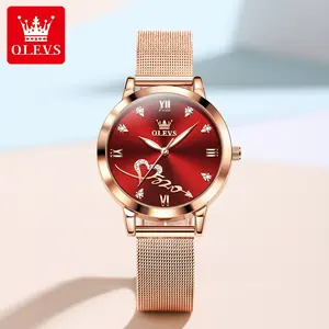 【Mother’s Day Gifts】OLEVS Ladies Watches Rose Gold Japanese Quartz Female Watches for Women Waterproof Stainless Steel Casual Dress Lady Wrist Watches