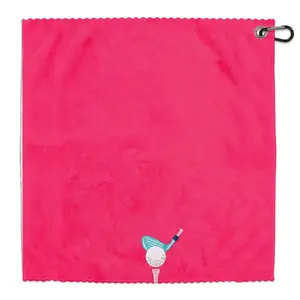 Funny Microfiber Golf Towel  For Women Ball Bags With Clips Accessories, Golf Fan Birthday Gifts, Gift For Women Men(Hot Pink Blue,Elegant Style) Golf Balls