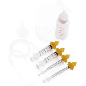 Pet Nursing Bottle Feeding Kit for Newborn Kittens Puppy Complete Set with 1 Nursing Bottle 4 Replacement Nipples for Newborn Pet Nursing