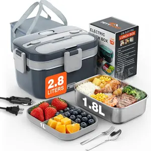2.8L Electric Heated Lunch Box - 100W Portable  Warmer for Adults, Leak-Proof & Dishwasher-Safe, Ideal for , , Travel, Work,  for Men & Women