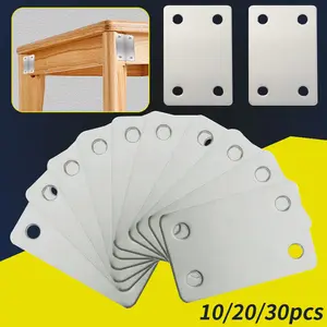 10/20/30pcs flat corner code, four hole fixed corner bracket, sturdy bracket, furniture connection fastener, used for tables, chairs, shelves, Stainless Steel Bracket