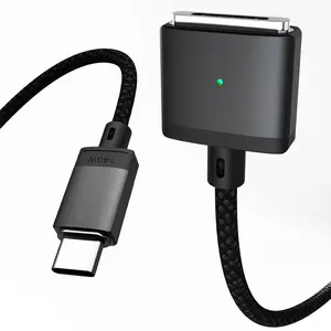USB-C to Magnetic 3 Cable 140W, Safe Charging Cable Compatible with MacBook Pro - 6.6ft, Black