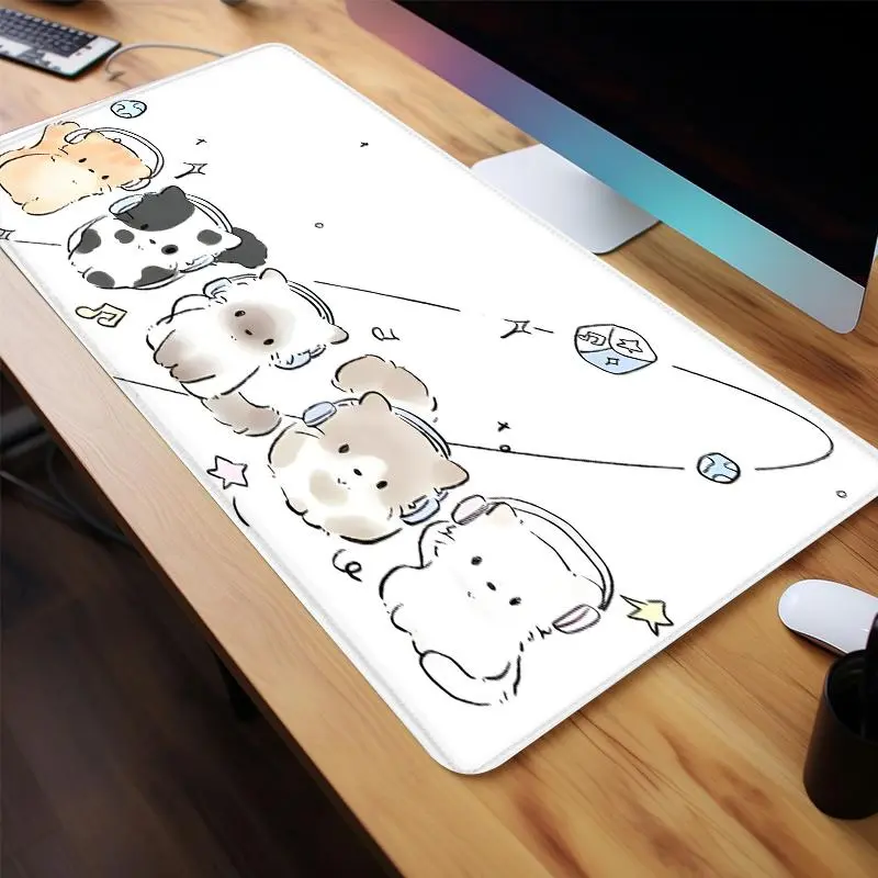 Cute Cat Pattern Mouse Pad, Rectangle Gaming Mouse Pad with Non-Slip Rubber Base, Office Desk Keyboard Mat for Home Office Game Room Desk, Computer Desk Mat, Aesthetic Desk Accessories, Cute Desktop Accessories, Aesthetic Office Supplies