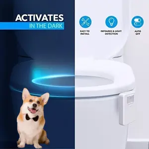 Pet  Night Light with Motion Sensor, 16 Color Changing LED Gadget for Bathroom Accessory Decor, Cool Gag Stuff for Men, Kids, Birthday