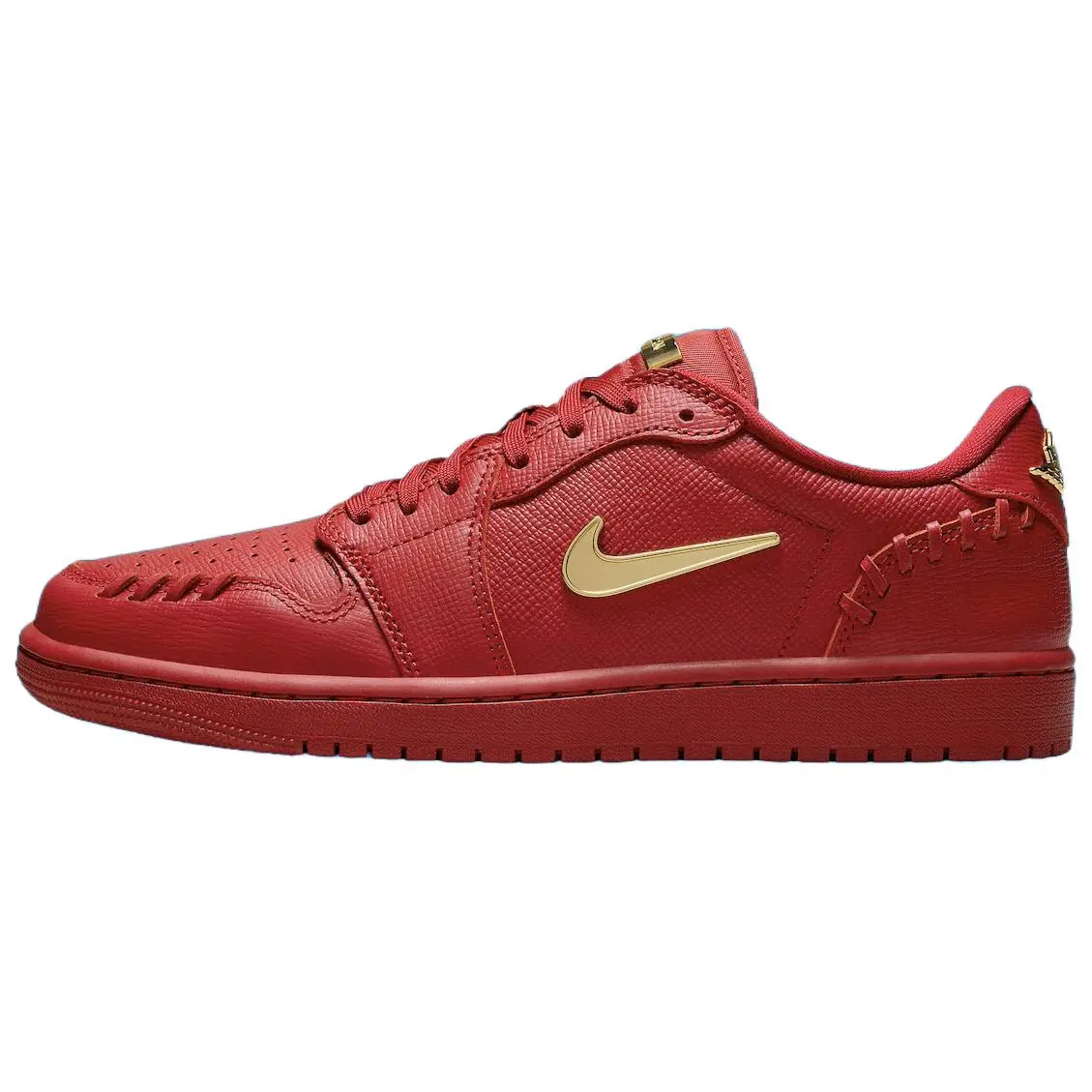 Jordan 1 Low Method Of Make Gym Red Metallic Gold Retro Cushioned Breathable Basketball Shoes Women's FN5032-607