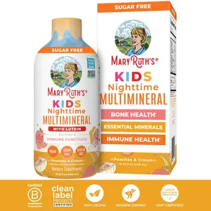 MaryRuth's Kids Liquid Nighttime Multimineral - Bone Health - Immune Health - Bedtime Supplement - Magnesium - Vegan - Sugar Free - 30-180 Servings