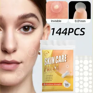 144pcs Acne Pimple Patch, Water Gel Material, Alcohol-Free, Gentle and Non-Irritating, Invisible and Ultra-Thin, Suitable for All Skin Types
