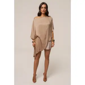 Tan Brisa One Shoulder Top