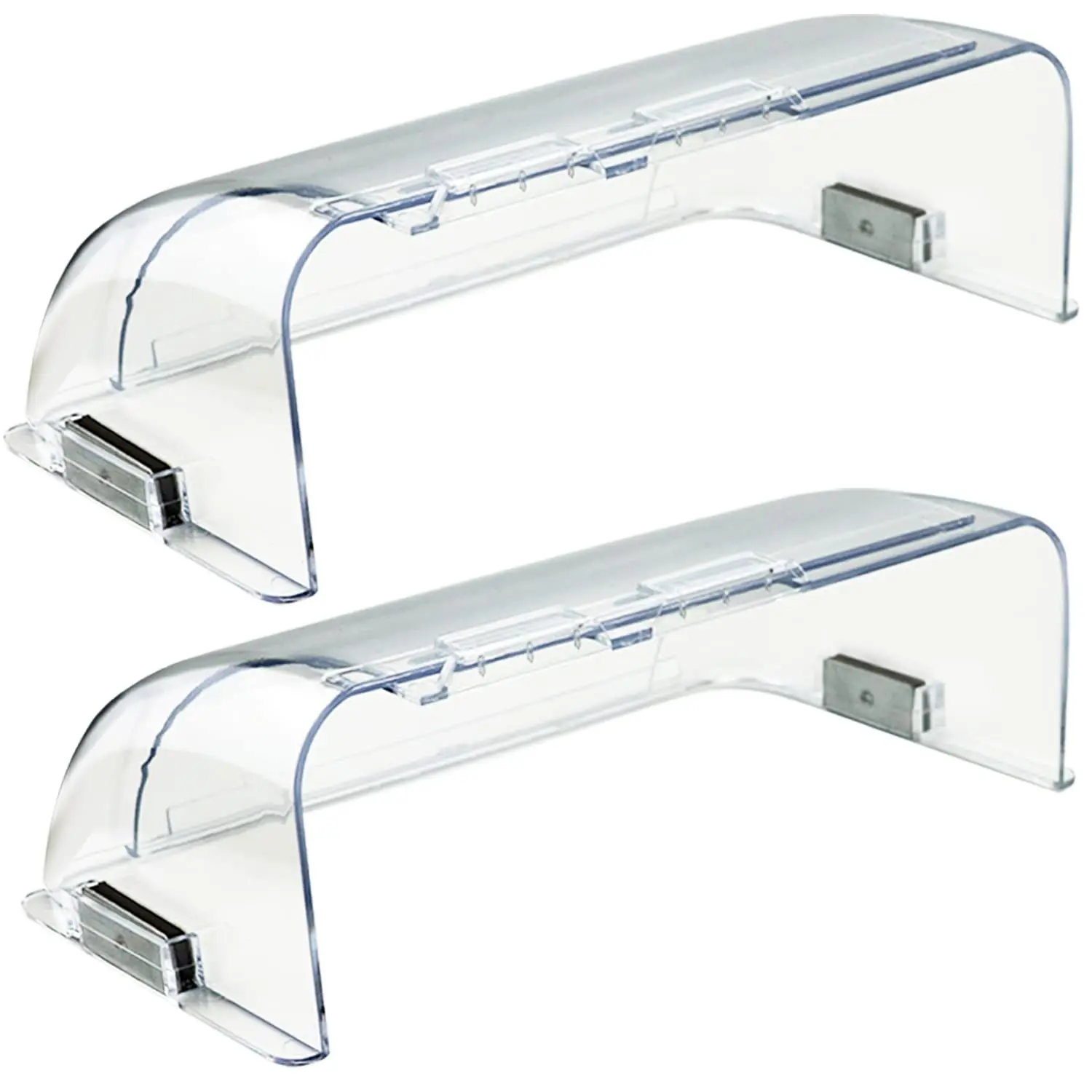 Heating & Air Vent Deflector for Vents, Sidewall, Ceiling, Floor Registers - Adjust Between 9"-15.5", Magnetic Vent Covers for Air Conditioning, Heat, AC, Floor, Under Furniture (2 Pack Clear)