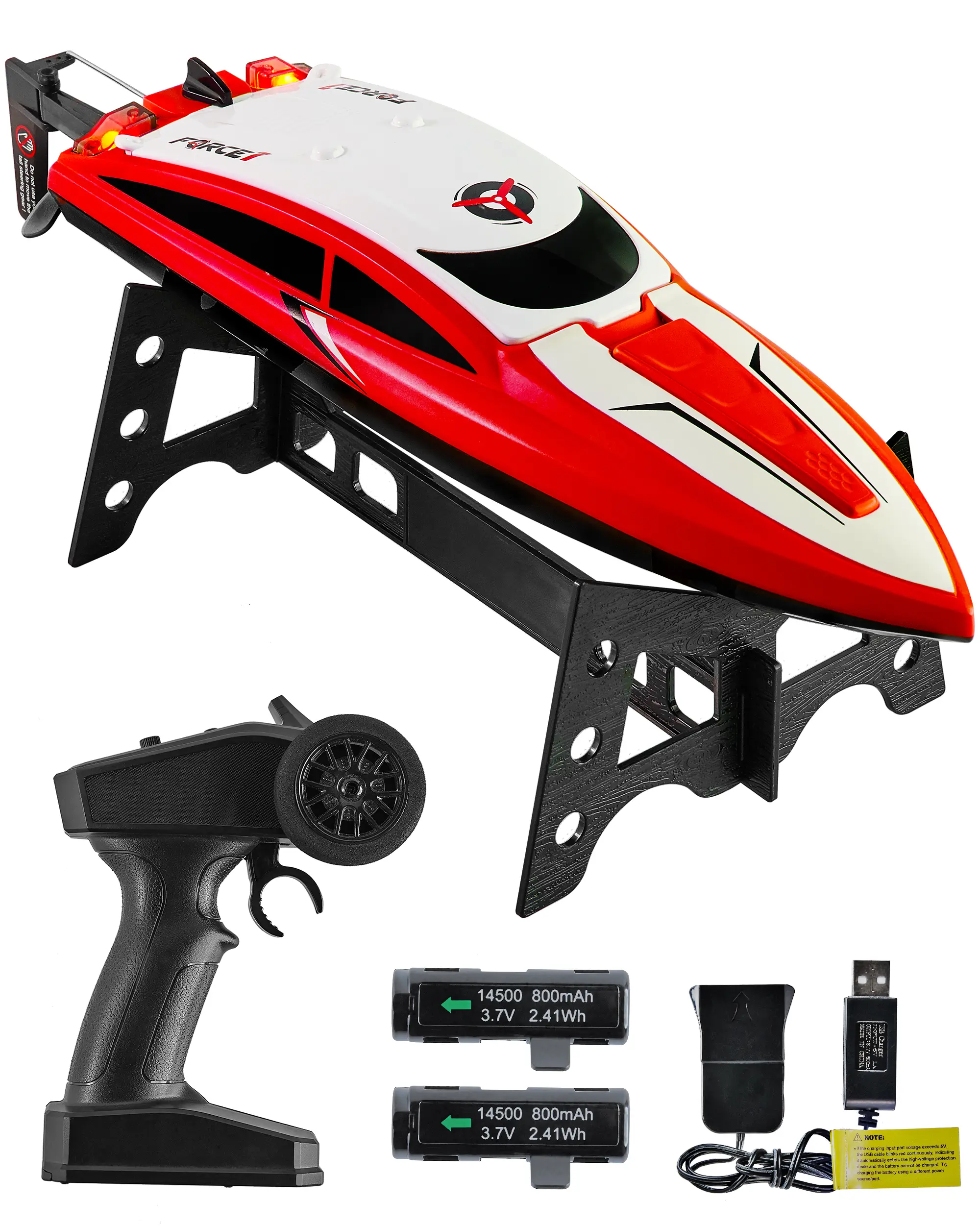 Force1 Velocity Fast RC Speed Boat with Underwater Driving Feature