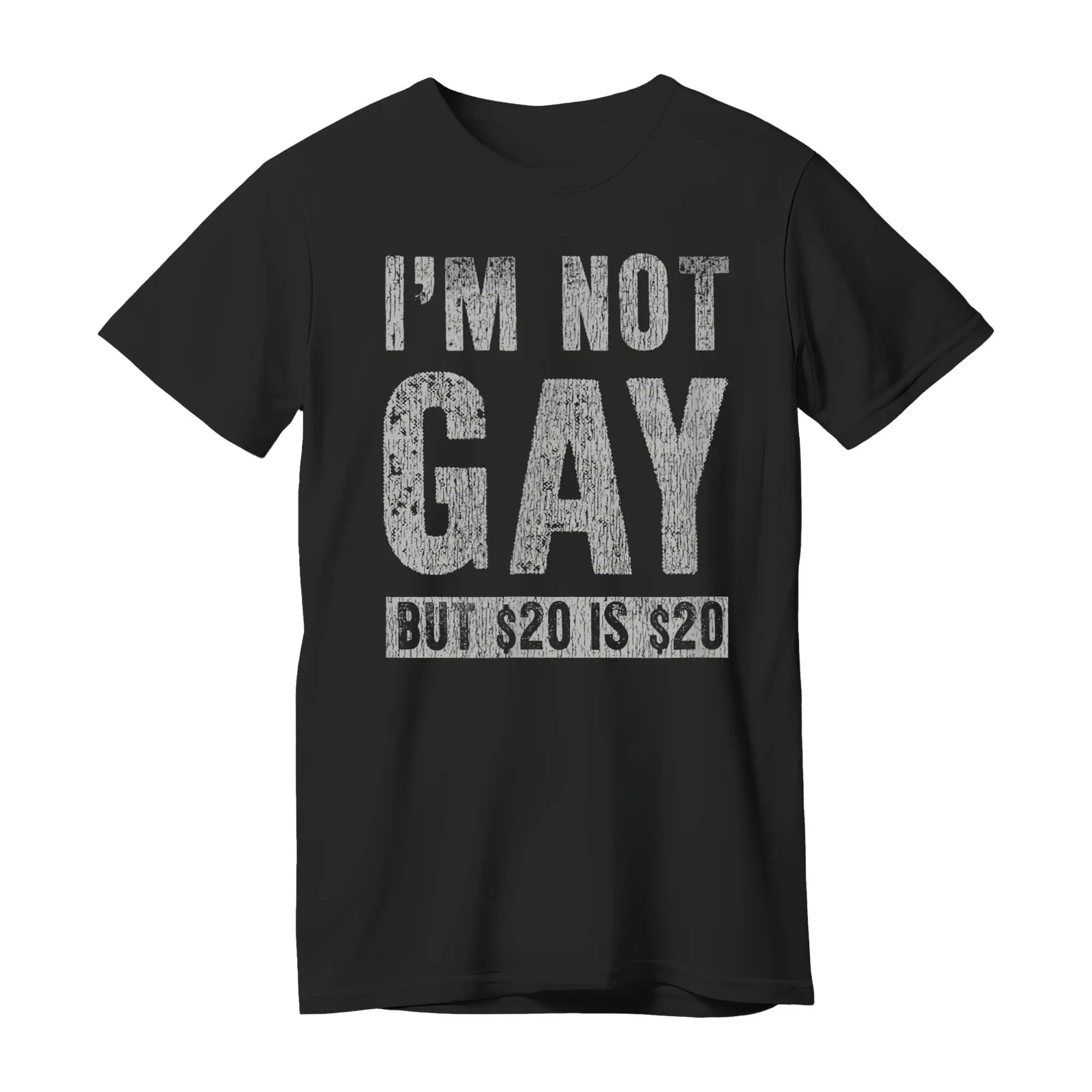 I'm Not Gay but 20 Dollars is 20 Dollars Funny Adult T-shirt Unisex Heavy Cotton
