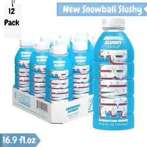 Prime Snowball Slushy Drink Pack of 12 16.9 fl oz Bottles Hydration Beverage Blue Flavor