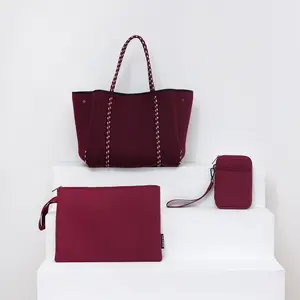 BERRY TRAVEL SET: EVERYDAY TOTE + LAPTOP SLEEVE + PASSPORT WALLET