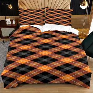 Plaid Pattern Duvet Cover Set, Soft And Durable Bedding Set, Contains 1 Duvet Cover And 1 Or 2 Pillowcases, Daily Holiday Birthday Gift Bedroom Decoration For Children And Adults