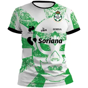 Liga MX Playera Santos Lucha Soccer Jersey, 3D Football T-shirt, Gifts for Mexicano Fútbol Lover Men Women, Sport Apparel