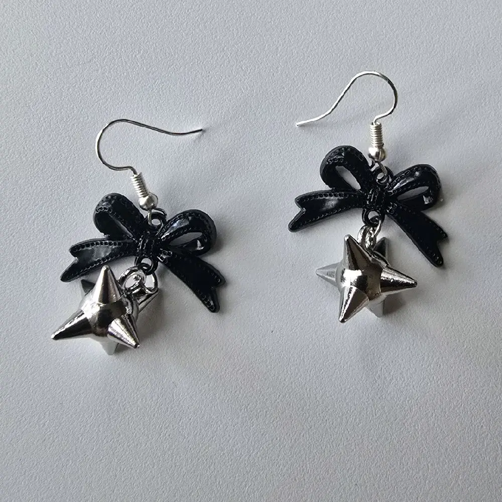 Punk Bow Earrings, Vintage Statement Accessories for Women