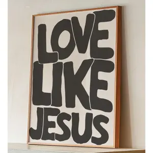 Love Like Jesus Poster, Modern Christian Wall Art, Retro Faith Print, Inspirational Bible Quote Decor, Gift For Christian Homes, No Frame Poster Prints, Wall Decoration
