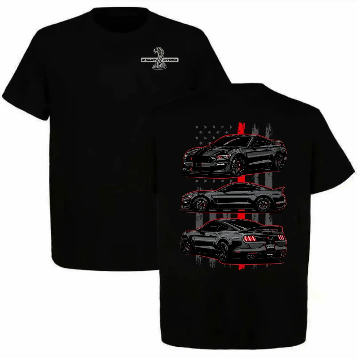 Ford Mustang Shelby GT350 Unisex T-shirt/Hoodie, Classic Muscle Car Graphic Pullover, Warm Winter Streetwear for Mustang Fans & Car Enthusiasts