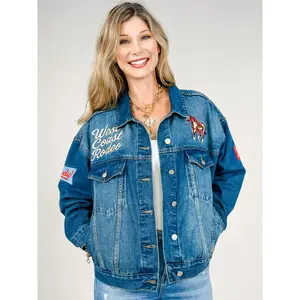 Embroidered Western Denim Trucker Jacket