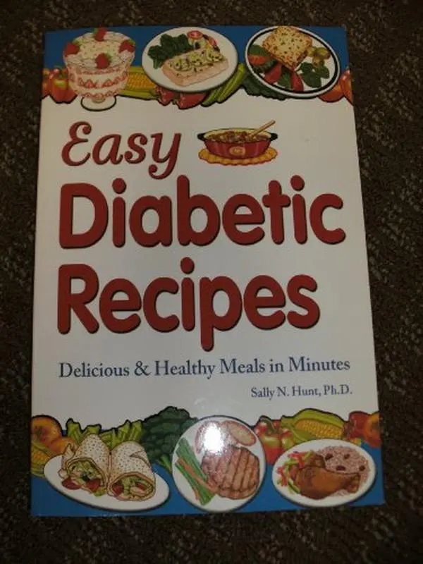 USED Book - Easy Diabetic Recipes by Sally Hunt (Paperback) - english