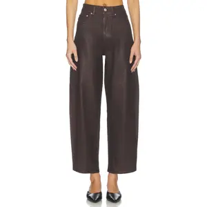 DL1961 Miro High Rise Barrel Jeans in Cocoa Coated