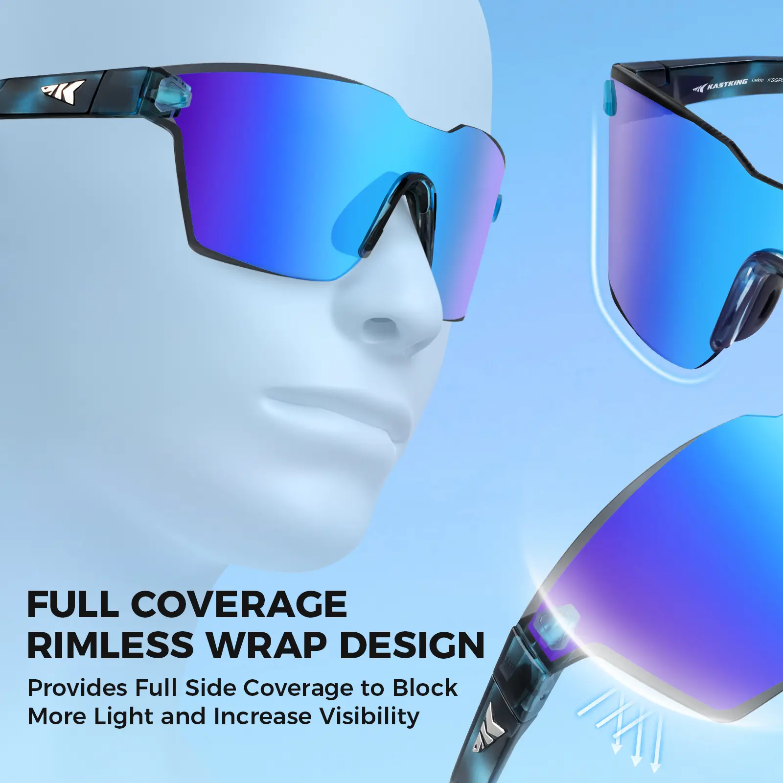 Polarized Sport Sunglasses with Oleophobic Coating for Driving Fishing RedFin Jekyll Polarized Fishing Sunglasses main image 4