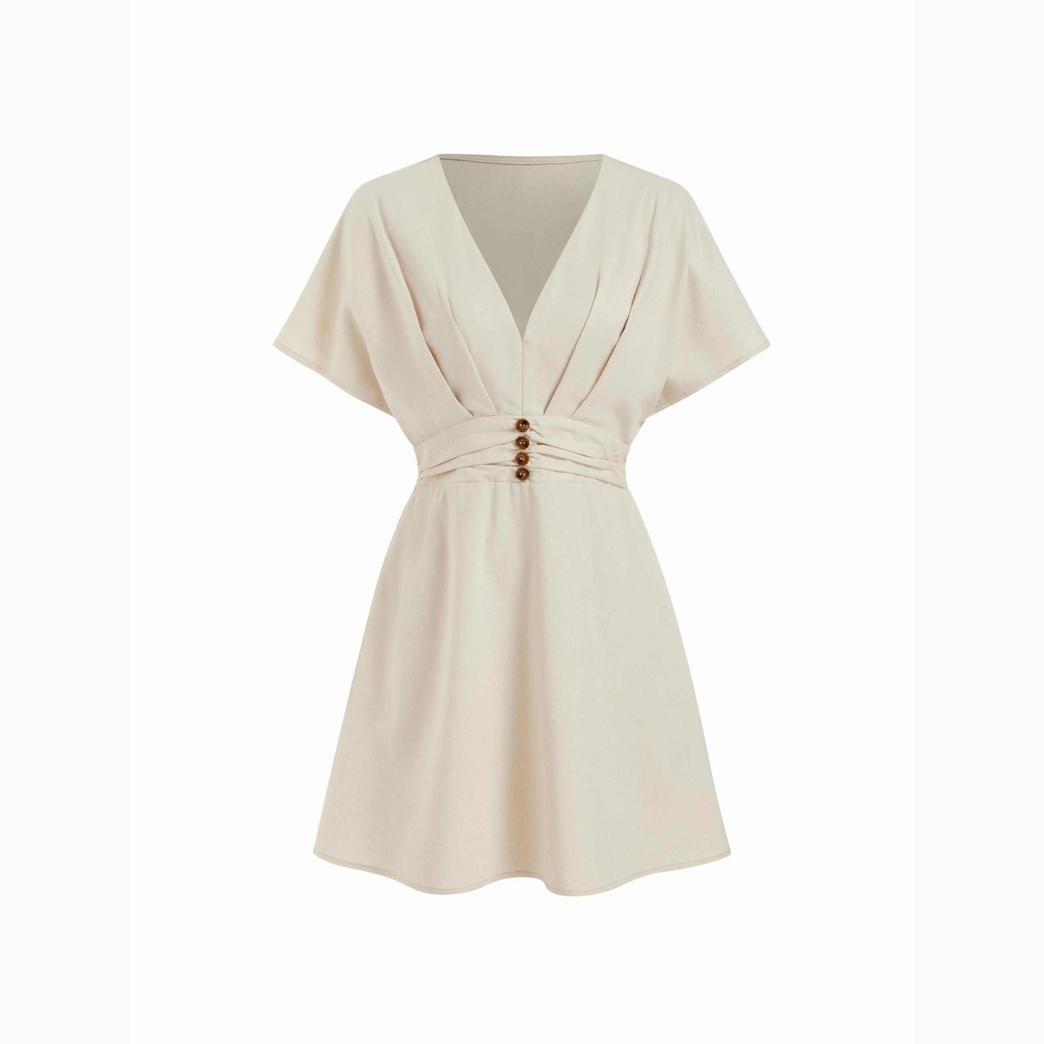 Cider Linen-blend V-neck Batwing Sleeve Ruched A-line Mini Dress SwimWeek - TikTok Shop Cider Linen-blend V-neck Batwing Sleeve Ruched A-line Mini Dress SwimWeek - TikTok Shop