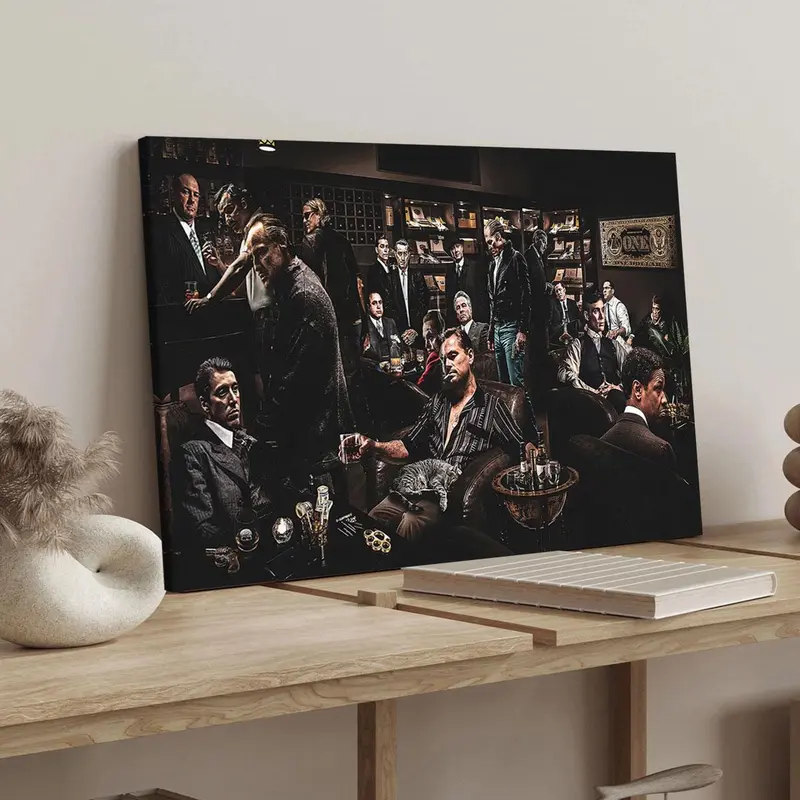 Gang Movie Character Pattern Unframed Painting, Modern Art Decoration, Living Room Bedroom Decoration, Hallway Office Mural, Art Wall Decoration, Ideal Gift, Artwork, Ornaments, Decorative Artwork