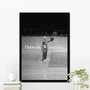 Kobe Bryant Motivational Poster, Inspirational Wall Art Basketball