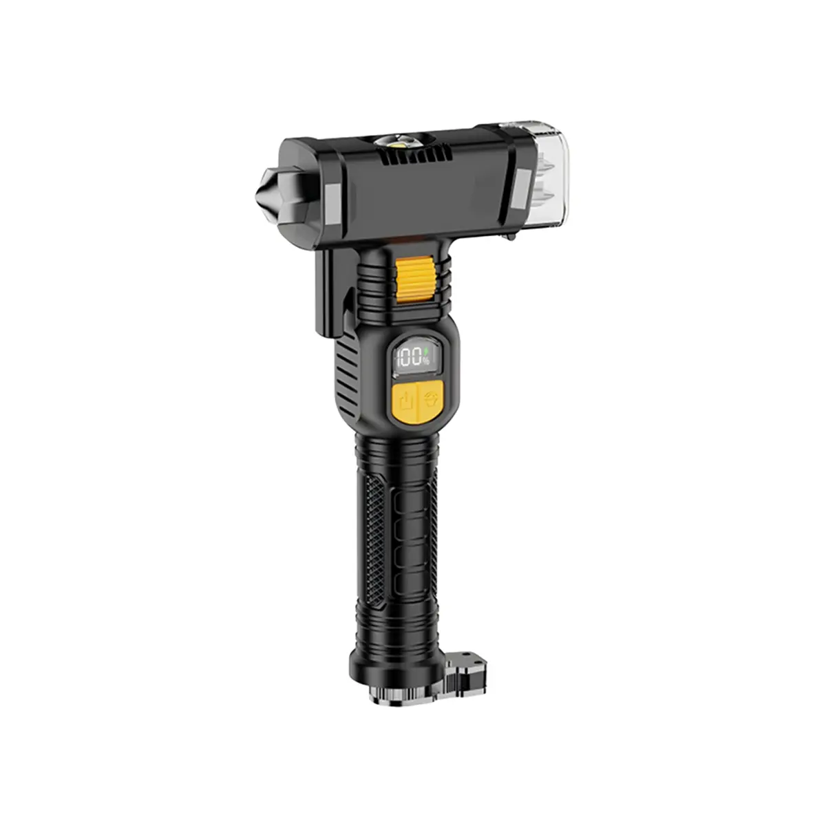 16-in-1 Car Emergency Accessory - USB Rechargeable Flashlight, Window Breaker, Seatbelt Cutter, Alarm, Power Bank | Multi-Function Safety Hammer, Car Accessory