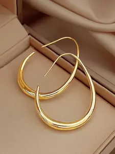 Fashionable Simple Metal Hoop Shape Earrings for Women, Unique Fashion Jewelry, Daily Wear, Festival, Party Accessories