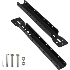 Garage Door Opener Bracket, Black Steel, Door Mount, Adjustable Reinforcement Bracket