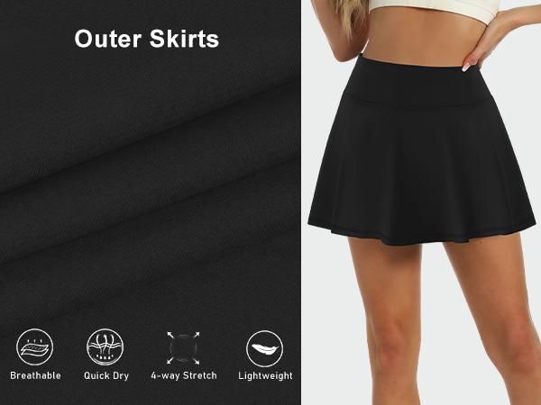 Women’s High Waisted Stretchy Solid Color Skort - Skirts with Shorts Underneath, Lightweight Athletic Skirt, Cute Sport Style, Active Athleisure Skort with Built-in Mesh Pockets for Tennis, Summervibes Workouts, Lightweight Athletic Skirts Women’s High Waisted Stretchy Solid Color Skort - Skirts with Shorts Underneath, Lightweight Athletic Skirt, Cute Sport Style, Active Athleisure Skort with Built-in Mesh Pockets for Tennis, Summervibes Workouts, Lightweight Athletic Skirts