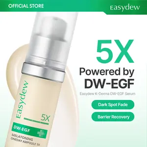 Easydew DW-EGF Melatoning Ampoule 5X - Official Product Hydrating Skin Serum with Niacinamide and Glutathione for Uneven Skin & Visible Spots - Fast Absorbing Day and Night Ampoule Korean Skin Care (Bottle 1.01 fl oz, EGF 5X)