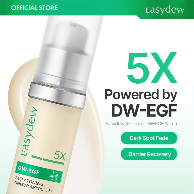 Easydew DW-EGF Melatoning Ampoule 1X - Official Product Hydrating Skin Serum with Niacinamide and Glutathione for Uneven Skin - Dark Spot Remover