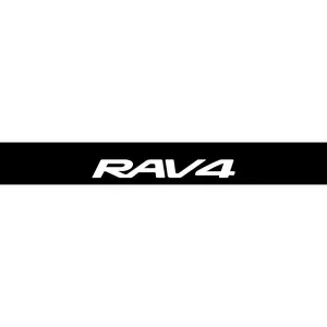 Custom RAV4 Windshield Banner with Sun Strip Black Background Graphic Decal / Sticker Vinyl Decal