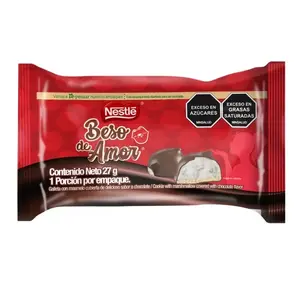 Beso de Amor 27g Individually Wrapped Cookie with Marshmallow and Chocolate Covering