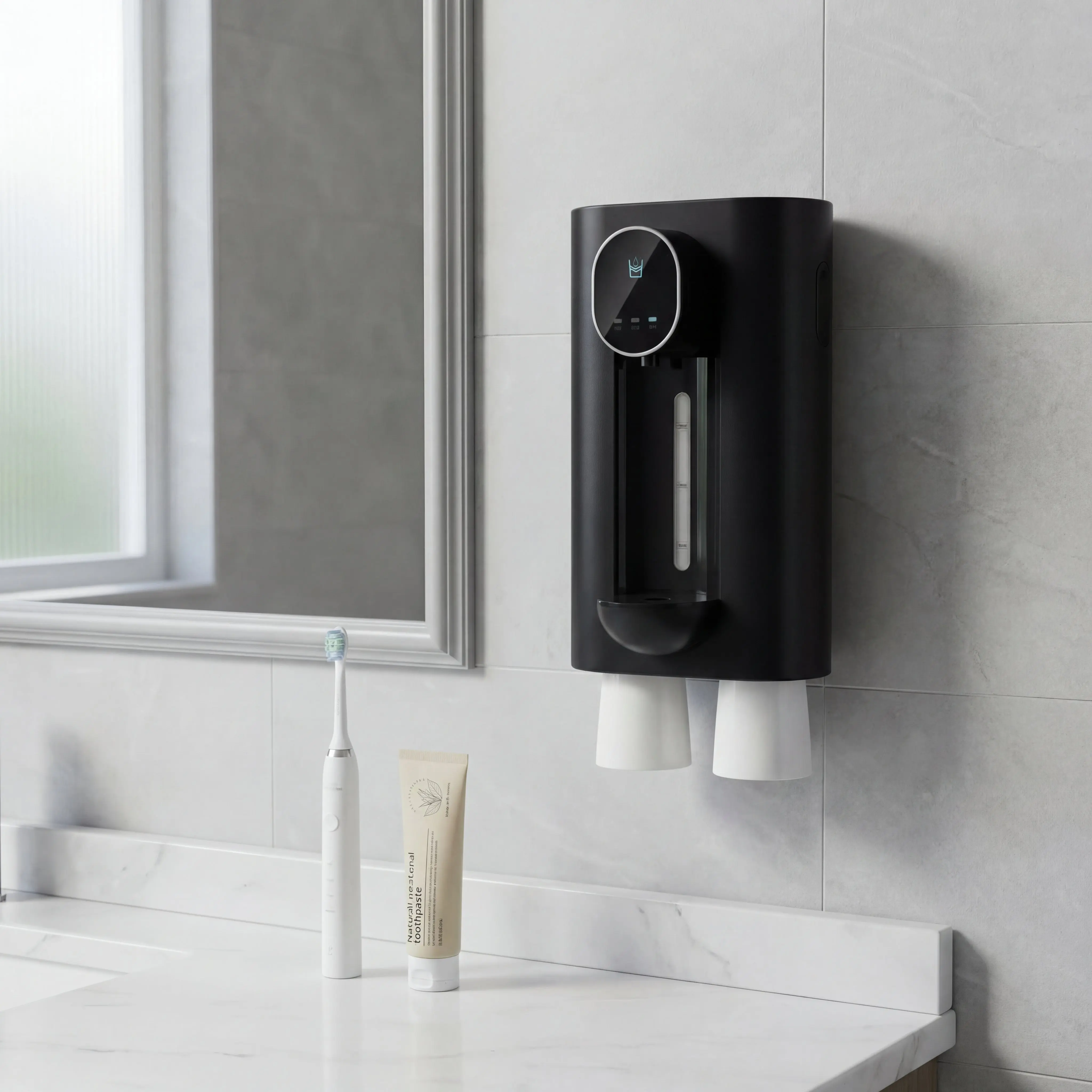 【2025年新品】　アパルトモン Lisire Wash All In One Rinsio Smart Touchless Mouthwash Dispenser - 540mL Tank, LED