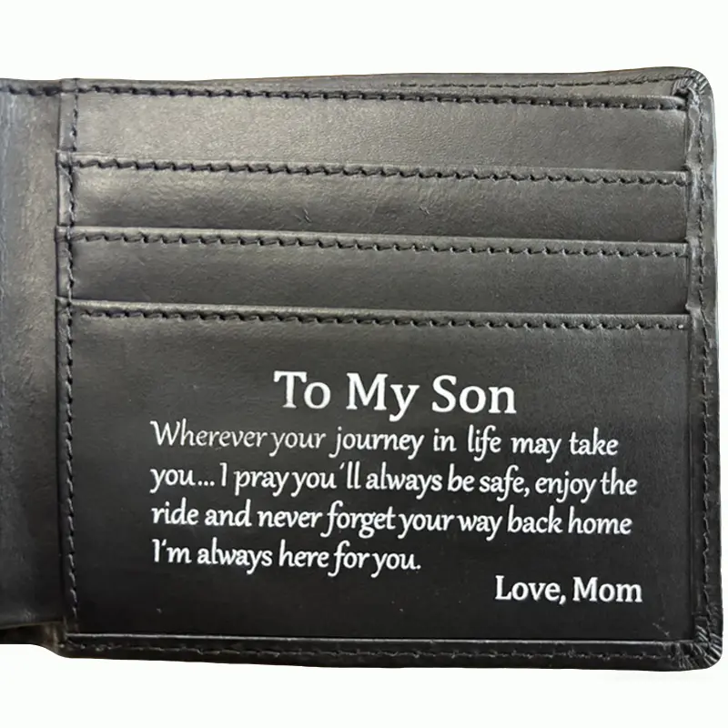 【Birthday gift】 Wallets For Men, Gifts for Son, Mother Send Son Gift, Birthday Gift for Son, Holiday Gift, Graduation Gift, Christmas Gift From Mom, Black