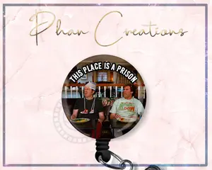 This Is A Prison Badge Reel, Funny Badge Reel, OR Nurse Badge Clip, Cute Meme Badge Reel, Step Brothers, Corrections Officer